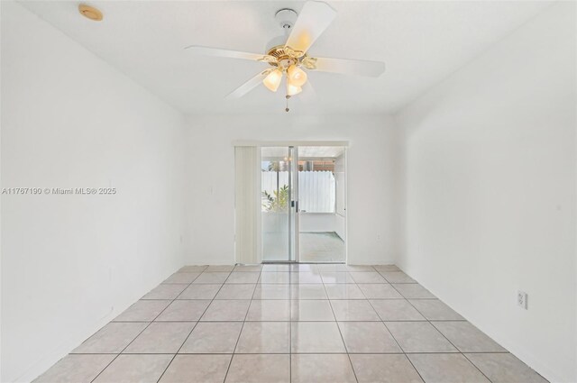 18234 SW 143rd Pl, Miami, FL 33177 - spare room with light tile patterned floors and ceiling fan