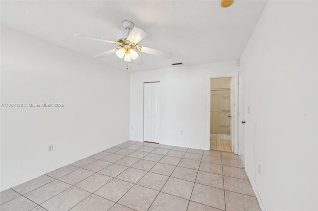 18234 SW 143rd Pl, Miami, FL 33177 - unfurnished room featuring light tile patterned flooring, visible vents, and a ceiling fan