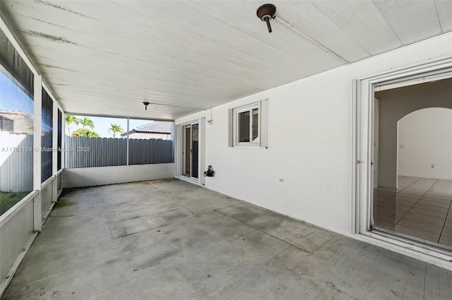 18234 SW 143rd Pl, Miami, FL 33177 - unfurnished sunroom featuring arched walkways