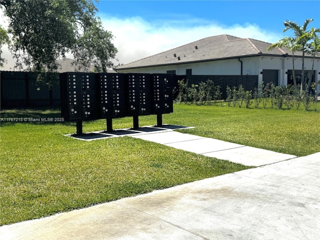 17731 SW 295th St, Homestead, FL 33030 - view of community with mail area, a yard, and fence