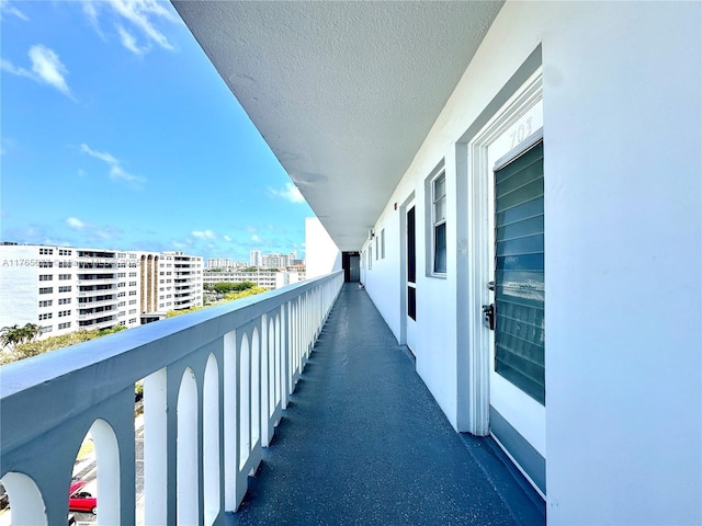 balcony with a city view