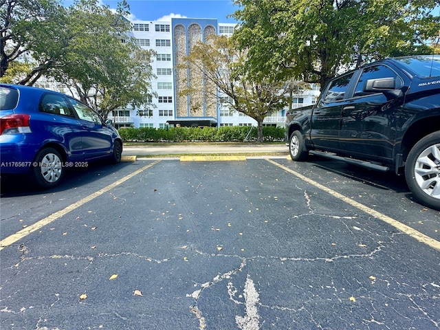 view of uncovered parking lot