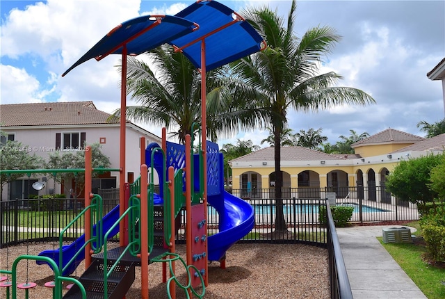 17347 NW 7th Ave Unit 907, Miami Gardens, FL 33169 - communal playground featuring a community pool and fence