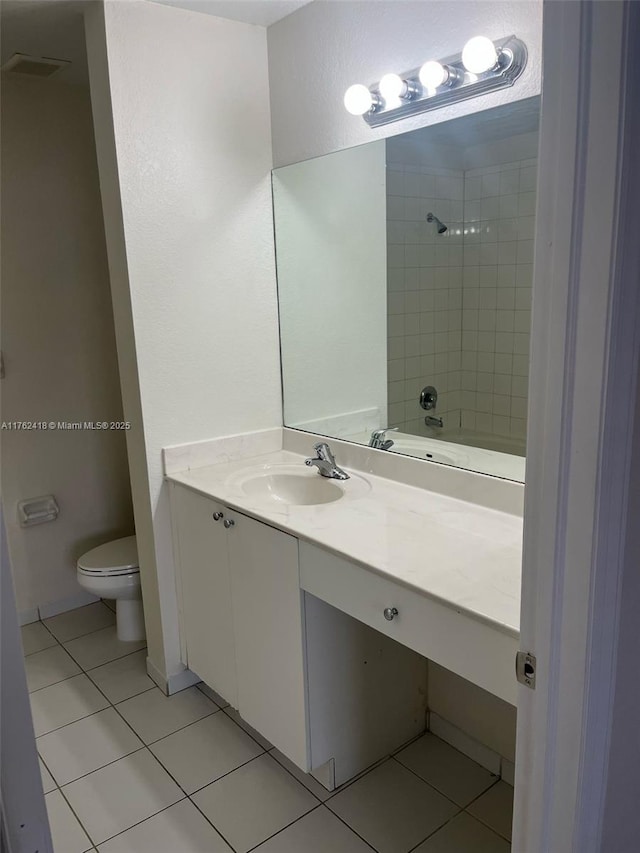 17347 NW 7th Ave Unit 907, Miami Gardens, FL 33169 - bathroom with toilet, shower / tub combination, tile patterned flooring, and vanity