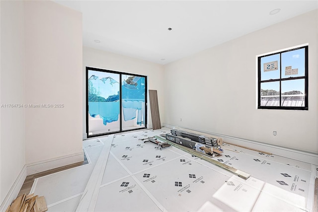 view of spare room