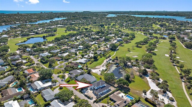 325 N Fairway N, Tequesta, FL 33469 - aerial view of property's location with a large body of water, a local golf course, and nearby suburban area