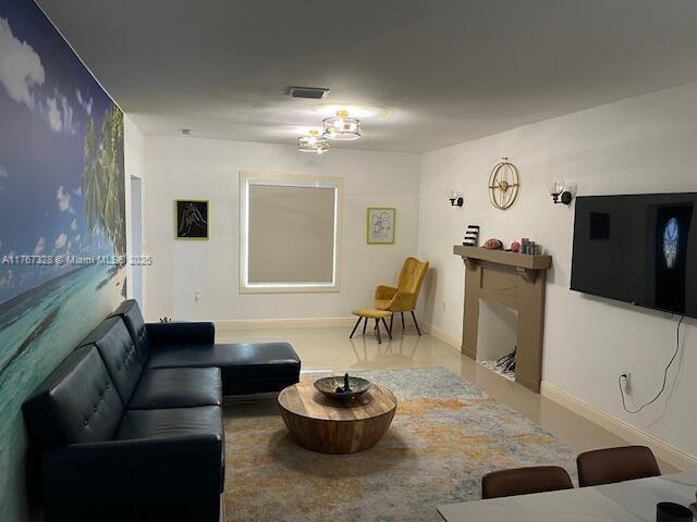 living room with visible vents
