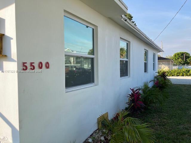 view of home's exterior featuring stucco siding