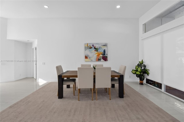 710 Lake Blvd, Weston, FL 33326 - tiled dining area with recessed lighting and baseboards