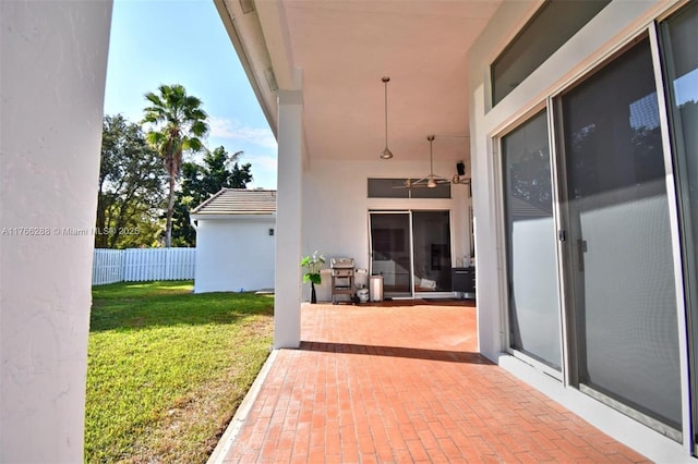 710 Lake Blvd, Weston, FL 33326 - view of patio with ceiling fan