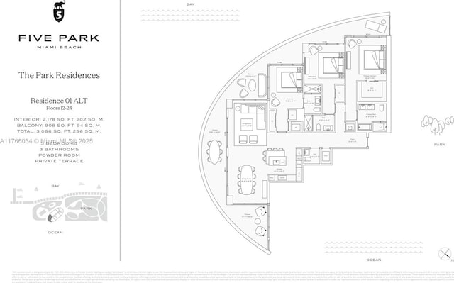 500 Alton Rd Unit 1201, Miami Beach, FL 33139 - plan