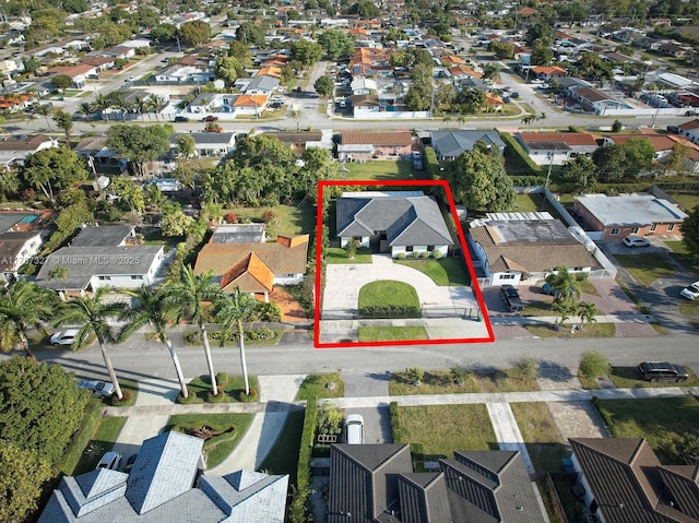 bird's eye view featuring a residential view
