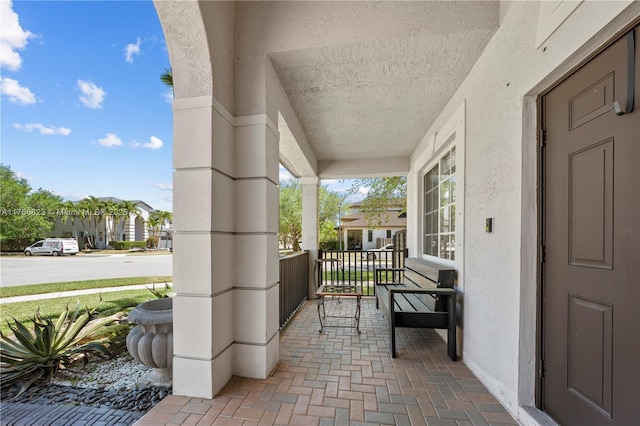 view of patio featuring covered porch