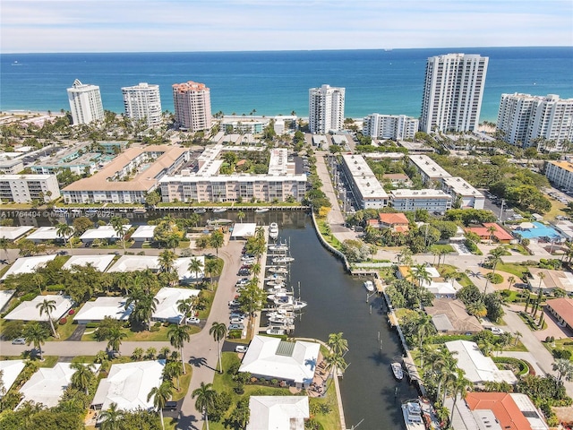 1431 S Ocean Blvd, Lauderdale By The Sea, FL 33062 - drone / aerial view with a city view and a water view