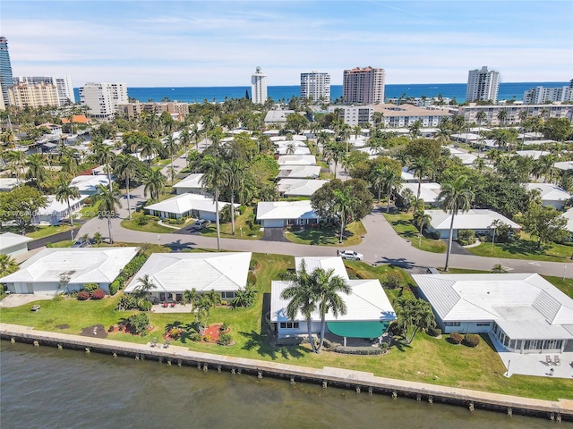 1431 S Ocean Blvd, Lauderdale By The Sea, FL 33062 - bird's eye view featuring a city view and a water view