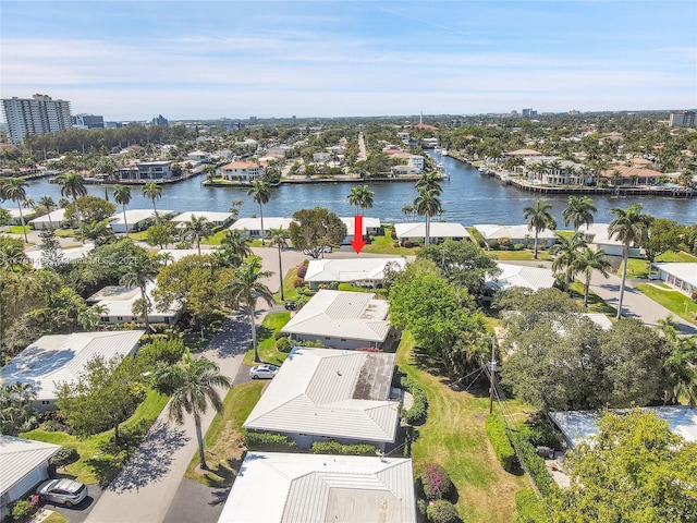 1431 S Ocean Blvd, Lauderdale By The Sea, FL 33062 - bird's eye view with a water view and a residential view