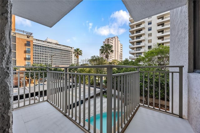 700 Coral Way Unit 2, Coral Gables, FL 33134 - balcony with view of pool and a view of city