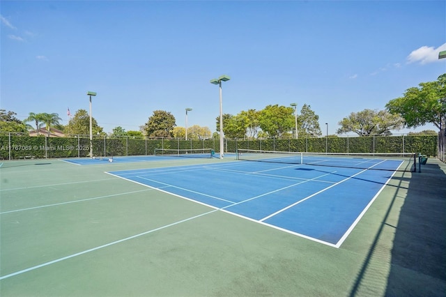 5081 SW 154th Pl, Miami, FL 33185 - view of tennis court featuring community basketball court and fence
