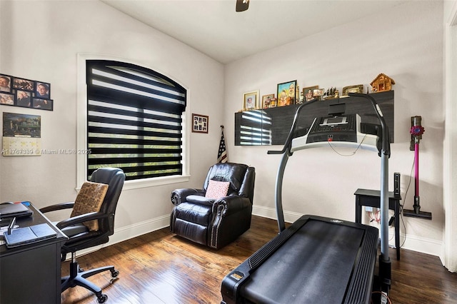 32006 SW 206th Ave, Homestead, FL 33030 - office with wood finished floors and baseboards