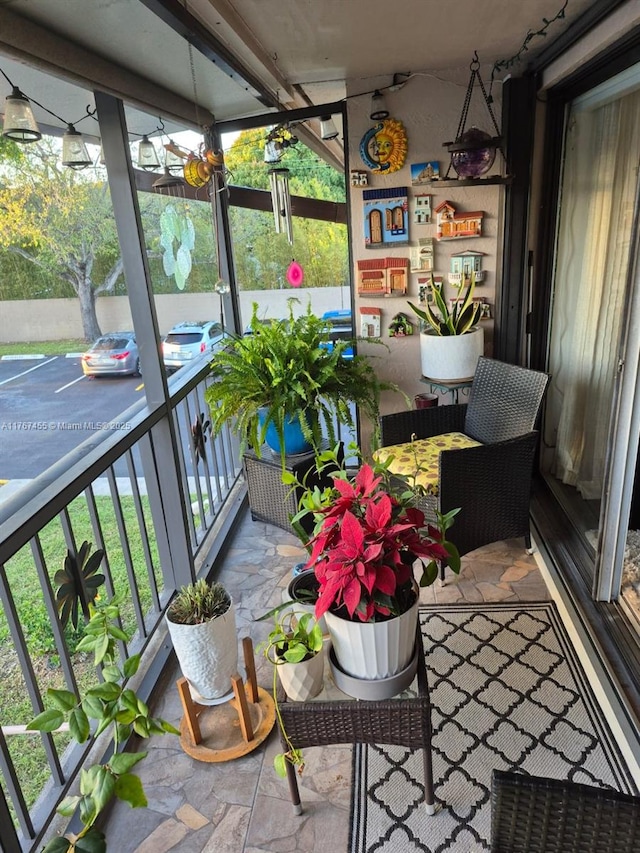 view of sunroom
