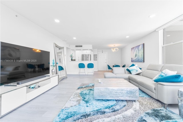 2501 S Ocean Dr Unit 536, Hollywood, FL 33019 - living area featuring wood finished floors and recessed lighting