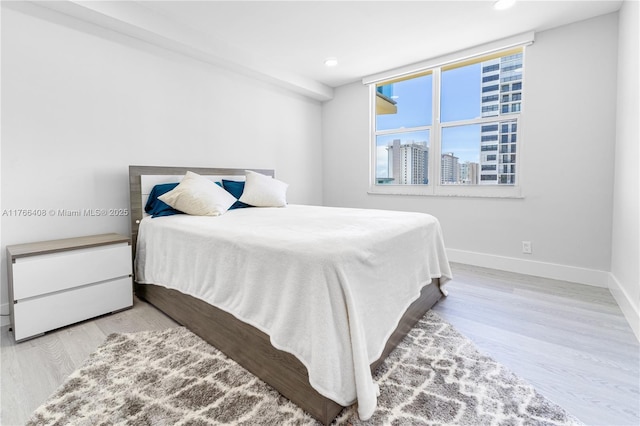 2501 S Ocean Dr Unit 536, Hollywood, FL 33019 - bedroom with wood finished floors, recessed lighting, and a city view