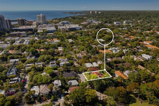 3120 Virginia St Unit 3120, Miami, FL 33133 - view of urban area featuring property parcel outlined and a large body of water