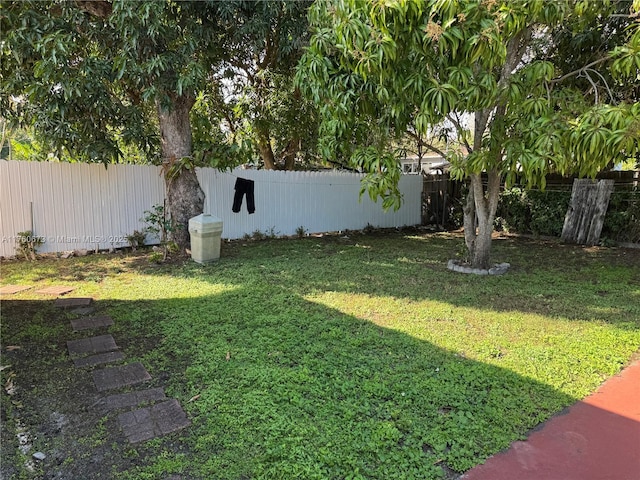 1077 NE 157th Ter, North Miami Beach, FL 33162 - view of yard with a fenced backyard