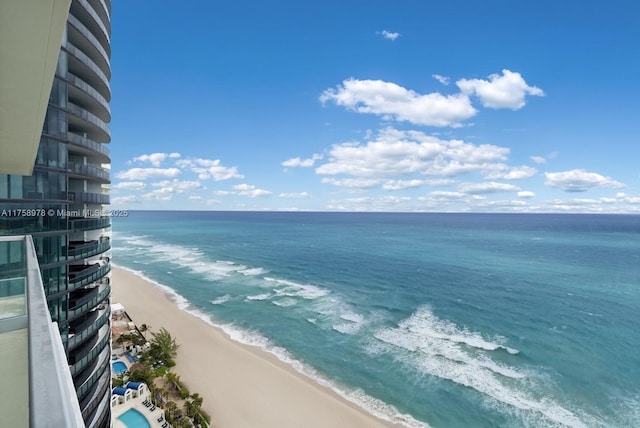 water view featuring a beach view