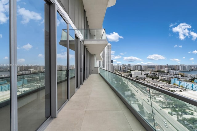 balcony featuring a city view