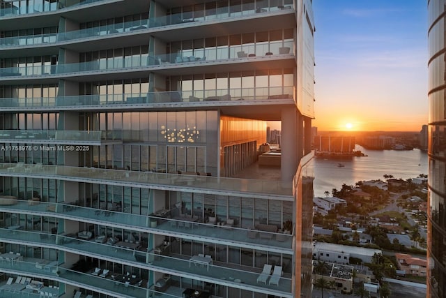 view of property featuring a water view
