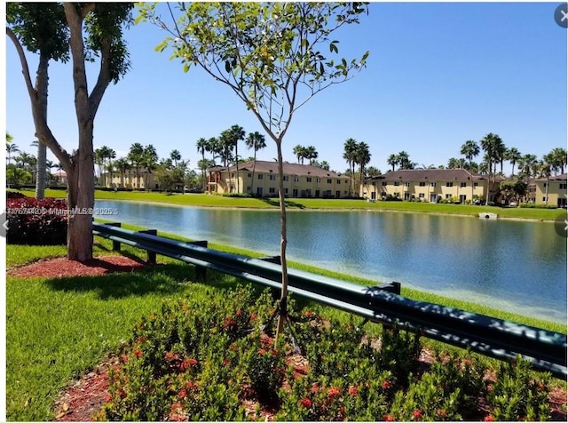 property view of water with a residential view