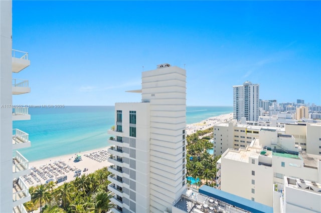 4391 Collins Ave Unit 1618, Miami Beach, FL 33140 - property view of water with a beach view and a city view