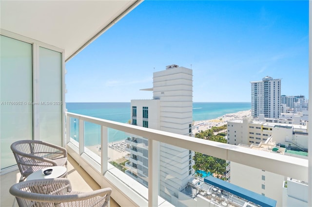 4391 Collins Ave Unit 1618, Miami Beach, FL 33140 - balcony featuring a water view and a view of city