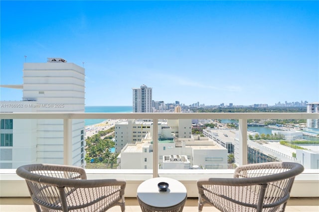 4391 Collins Ave Unit 1618, Miami Beach, FL 33140 - balcony with a water view and a view of city