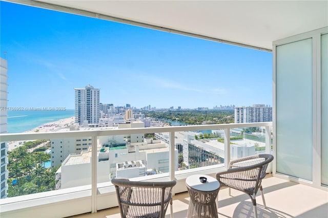 4391 Collins Ave Unit 1618, Miami Beach, FL 33140 - balcony with a water view and a city view