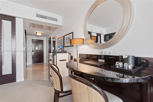 4391 Collins Ave Unit 1618, Miami Beach, FL 33140 - dining area featuring tile patterned floors and visible vents