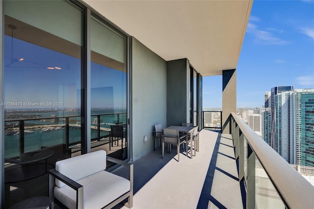 601 NE 1st Ave Unit 5115, Miami, FL 33132 - balcony with a city view and a water view