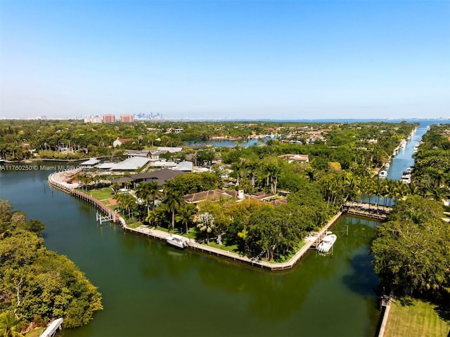 665 Leucadendra Dr, Coral Gables, FL 33156 - bird's eye view featuring a water view