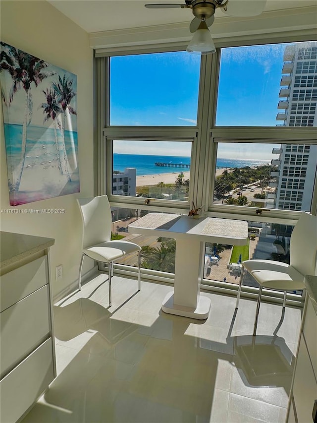 531 N Ocean Blvd Unit 1012, Pompano Beach, FL 33062 - sunroom / solarium with a water view