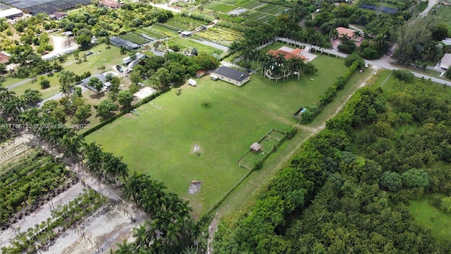 aerial view with a rural view