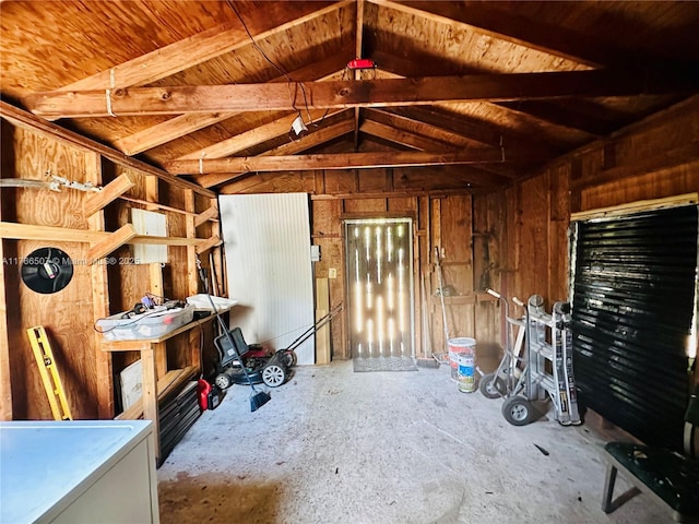 view of storage room