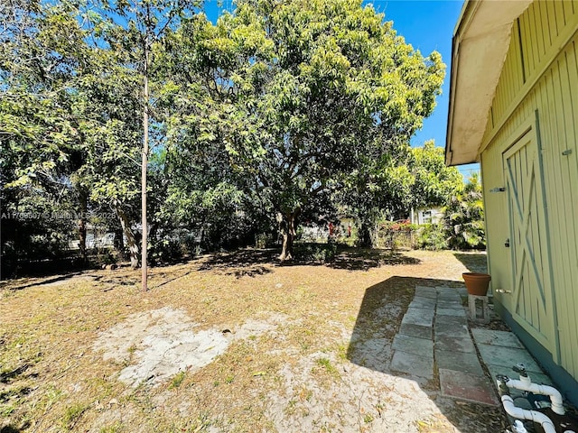 view of yard with a patio area