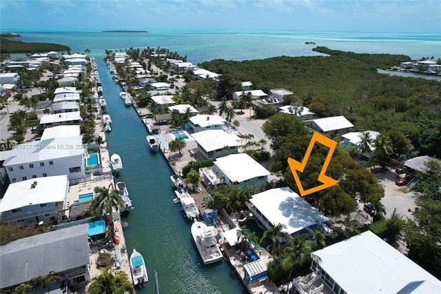 141 Ocean Dr, Plantation Key, FL 33070 - birds eye view of property featuring a water view