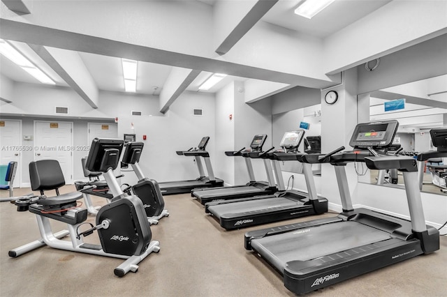 1904 S Ocean Dr Unit 801, Hallandale Beach, FL 33009 - exercise room featuring visible vents