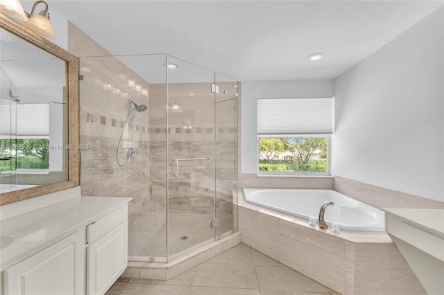 16831 SW 6th St, Pembroke Pines, FL 33027 - full bath with a stall shower, a bath, healthy amount of natural light, and vanity
