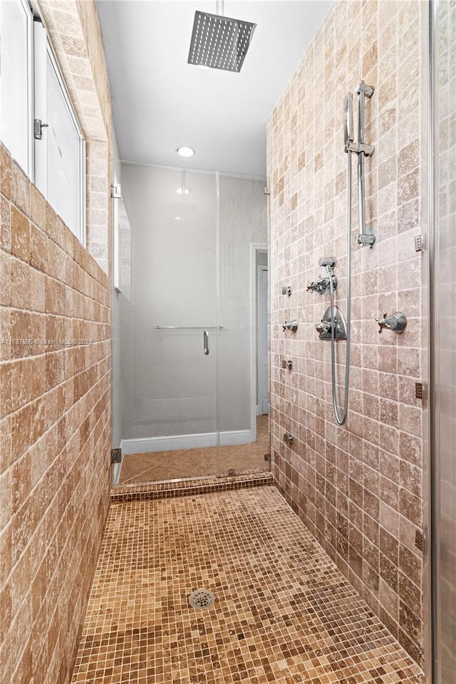 2080 SW 152nd Pl, Miami, FL 33185 - full bath featuring baseboards, a shower stall, and tile patterned flooring