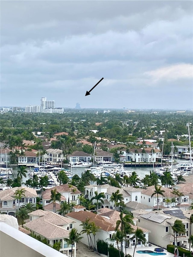 drone / aerial view featuring a residential view