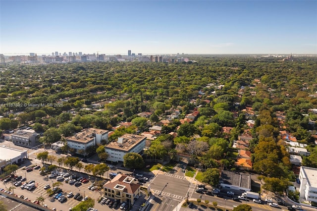 drone / aerial view featuring a view of city