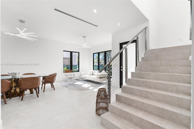 2523 Red Rd, Coral Gables, FL 33134 - living area with stairway and recessed lighting